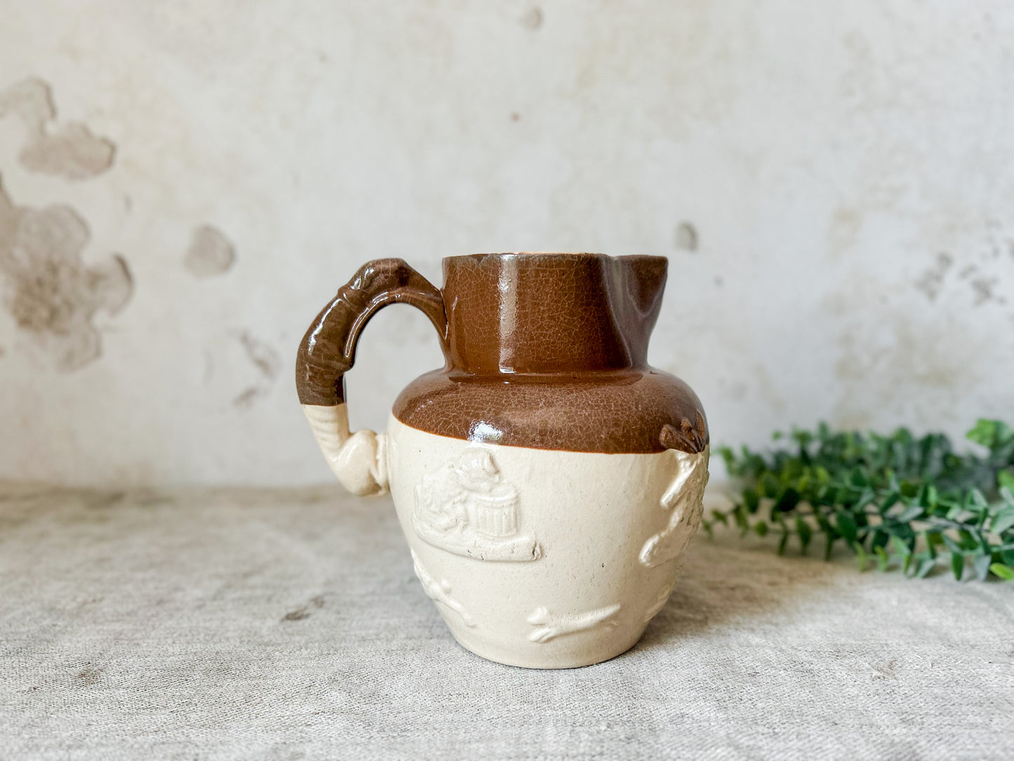 Antique Denby Pottery Stoneware Harvest Jug