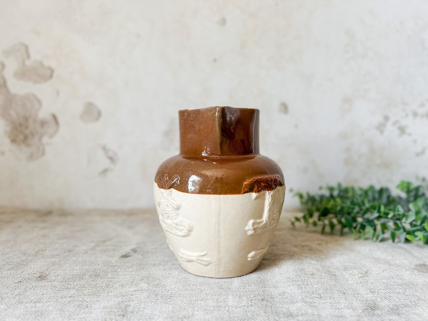 Antique Denby Pottery Stoneware Harvest Jug
