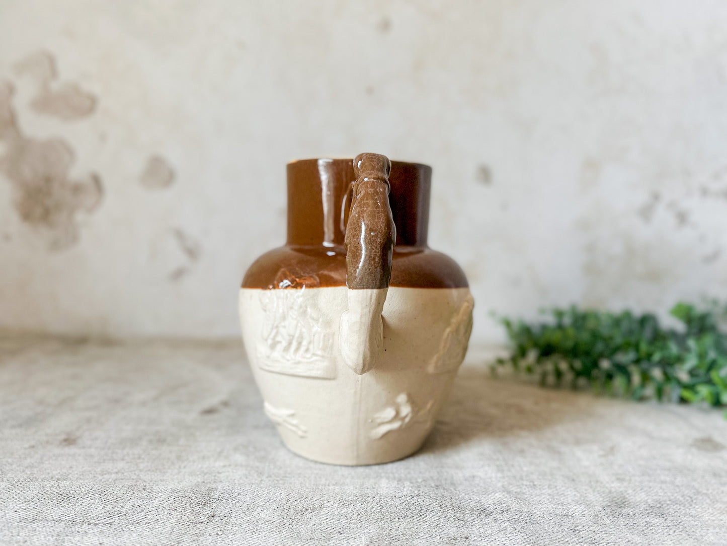 Antique Denby Pottery Stoneware Harvest Jug
