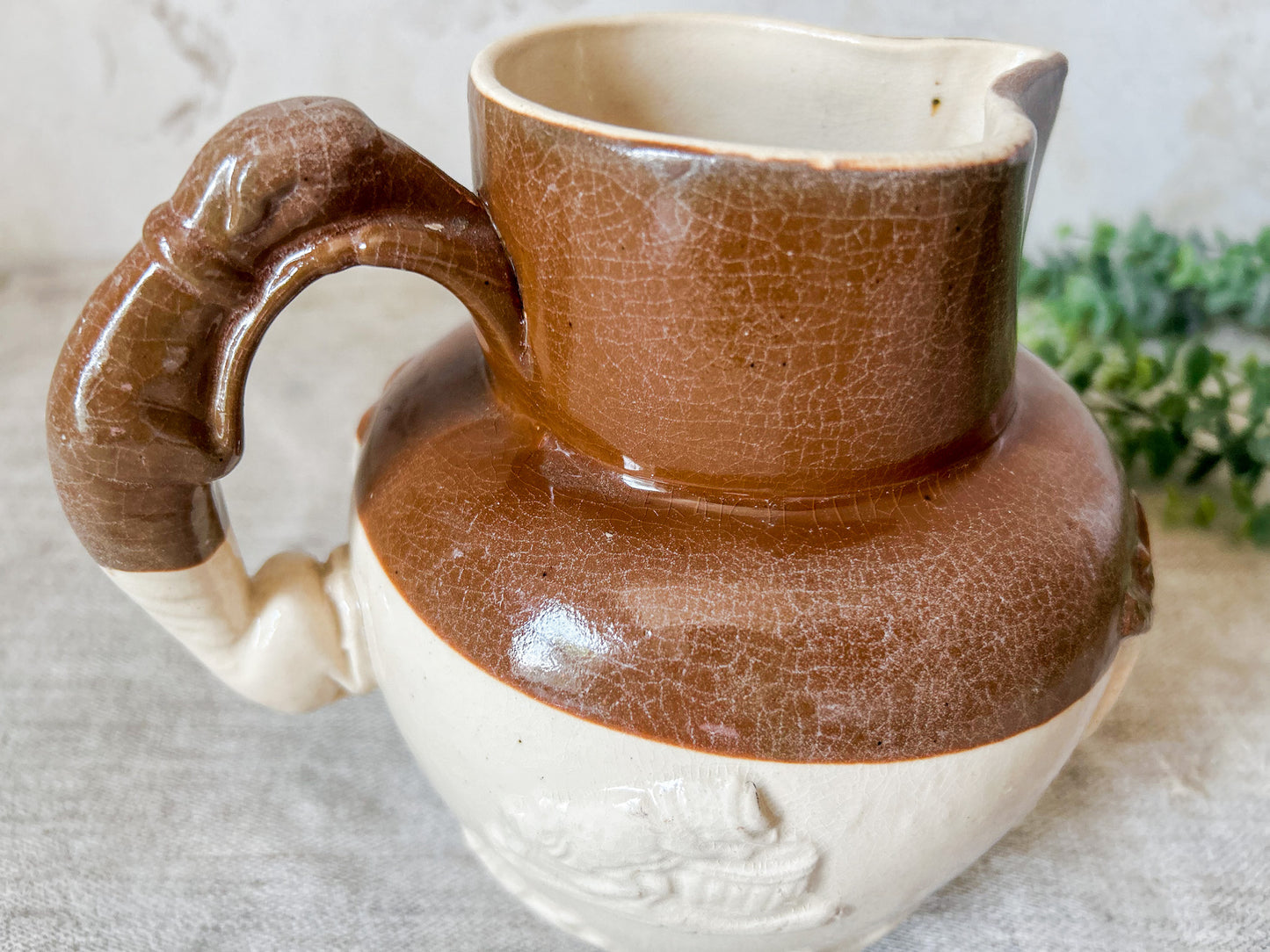 Antique Denby Pottery Stoneware Harvest Jug