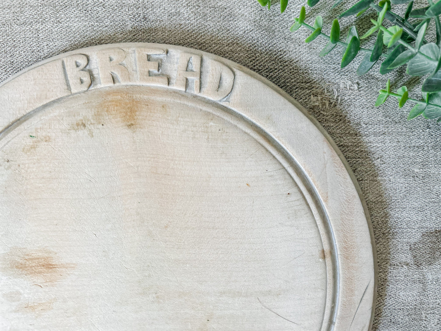 Vintage English Carved Bread Board