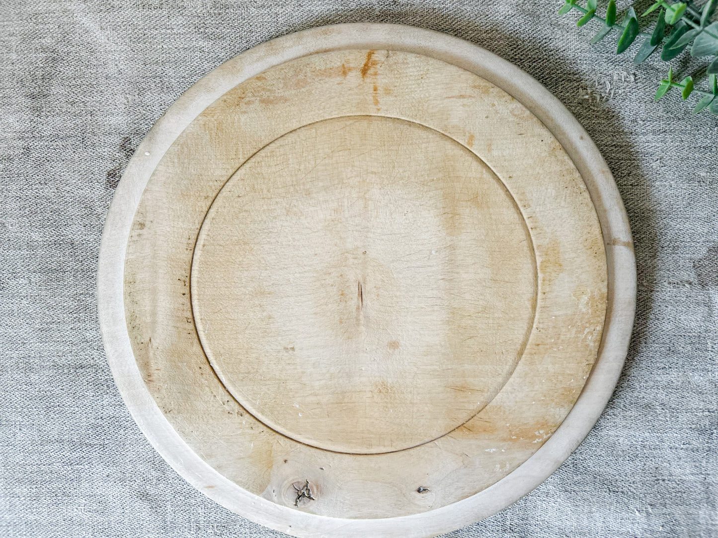 Vintage English Carved Bread Board