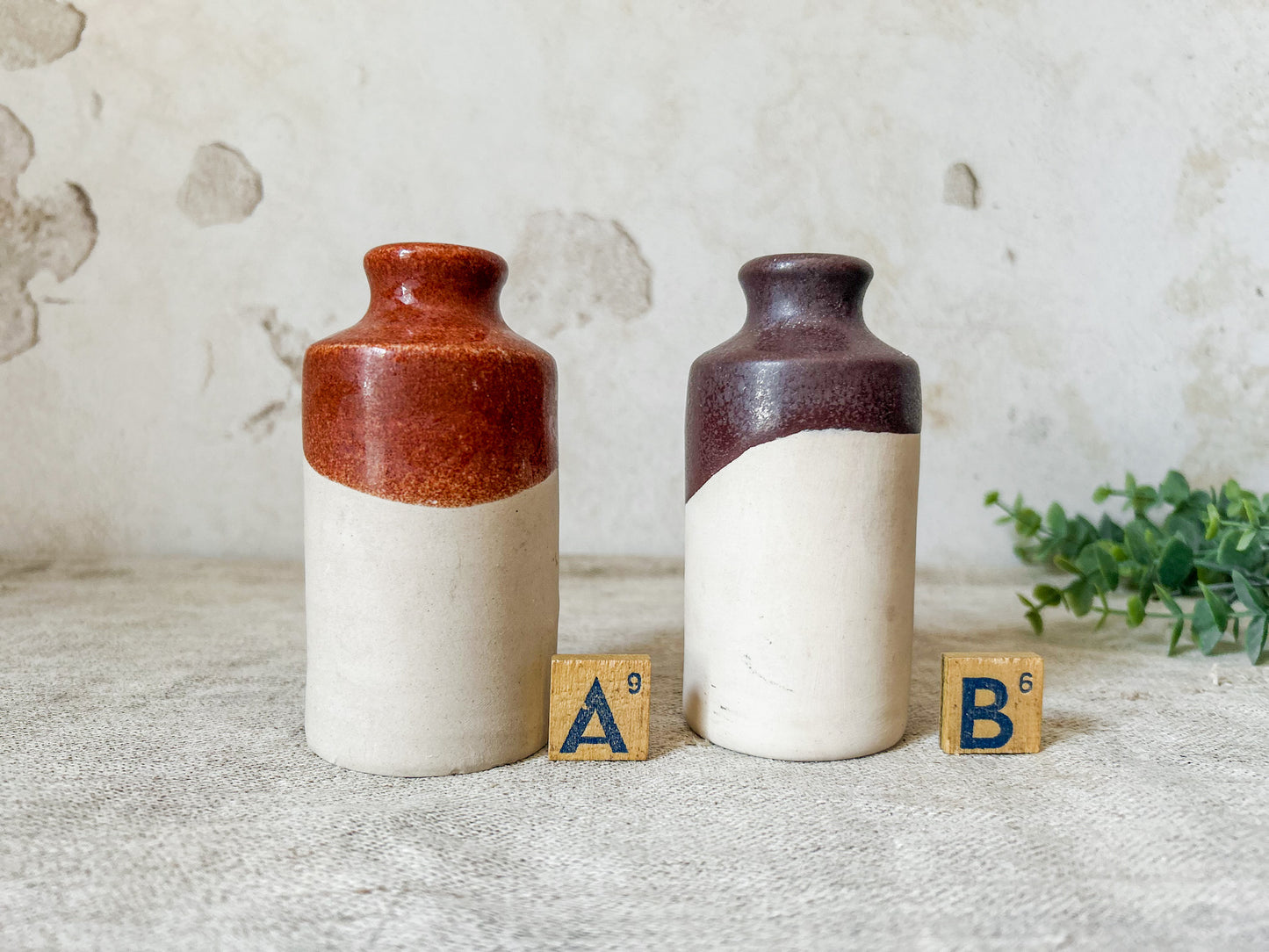 CHOICE Antique Denby Pottery Glaze Sample Pots