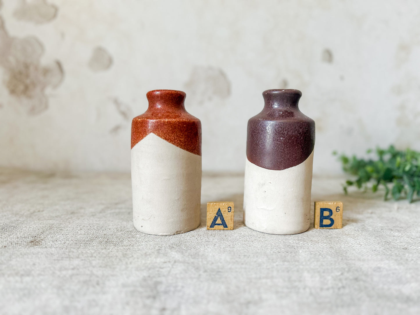 CHOICE Antique Denby Pottery Glaze Sample Pots