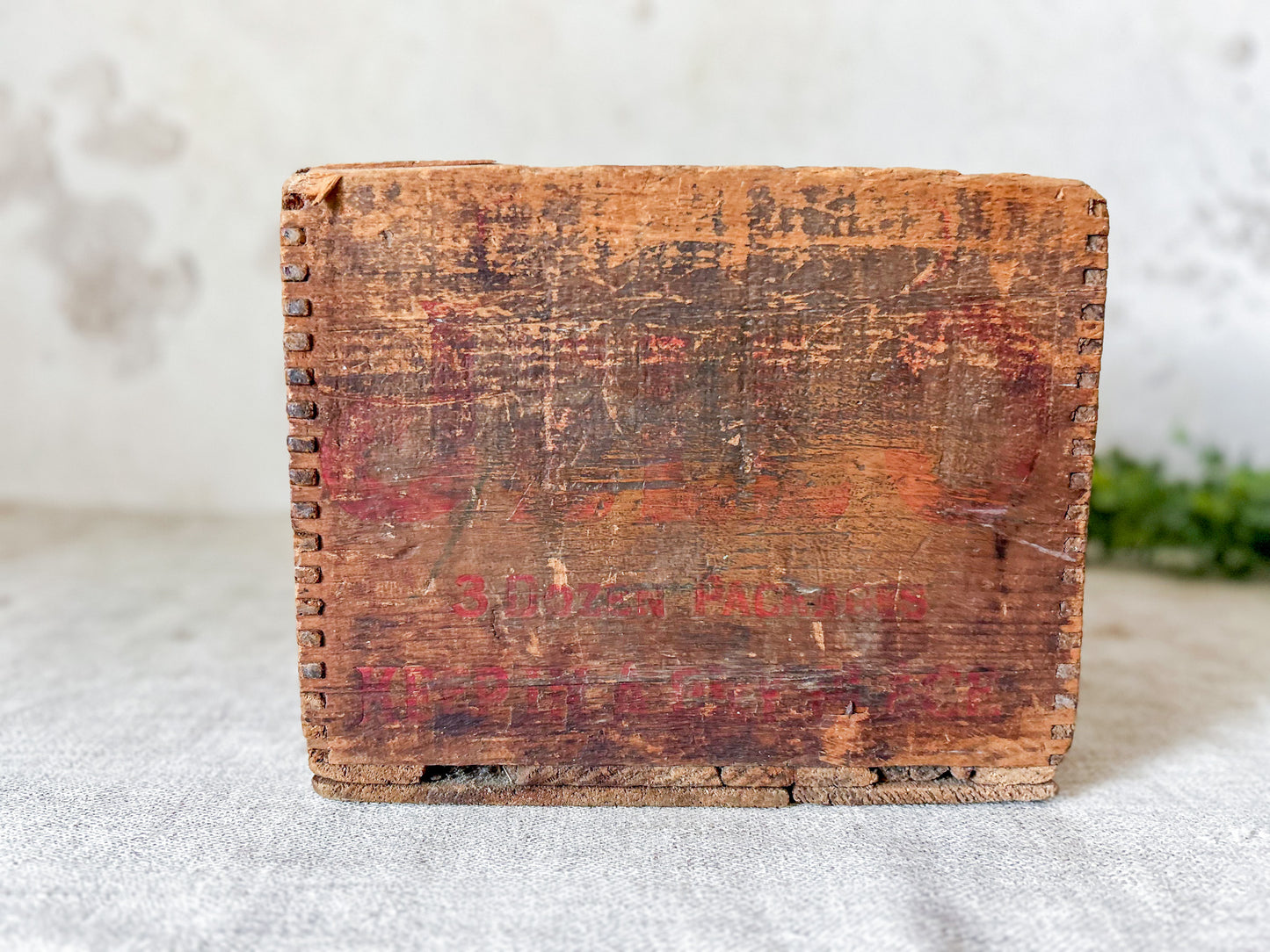 Vintage Jell-O Wood Shipping Crate Box