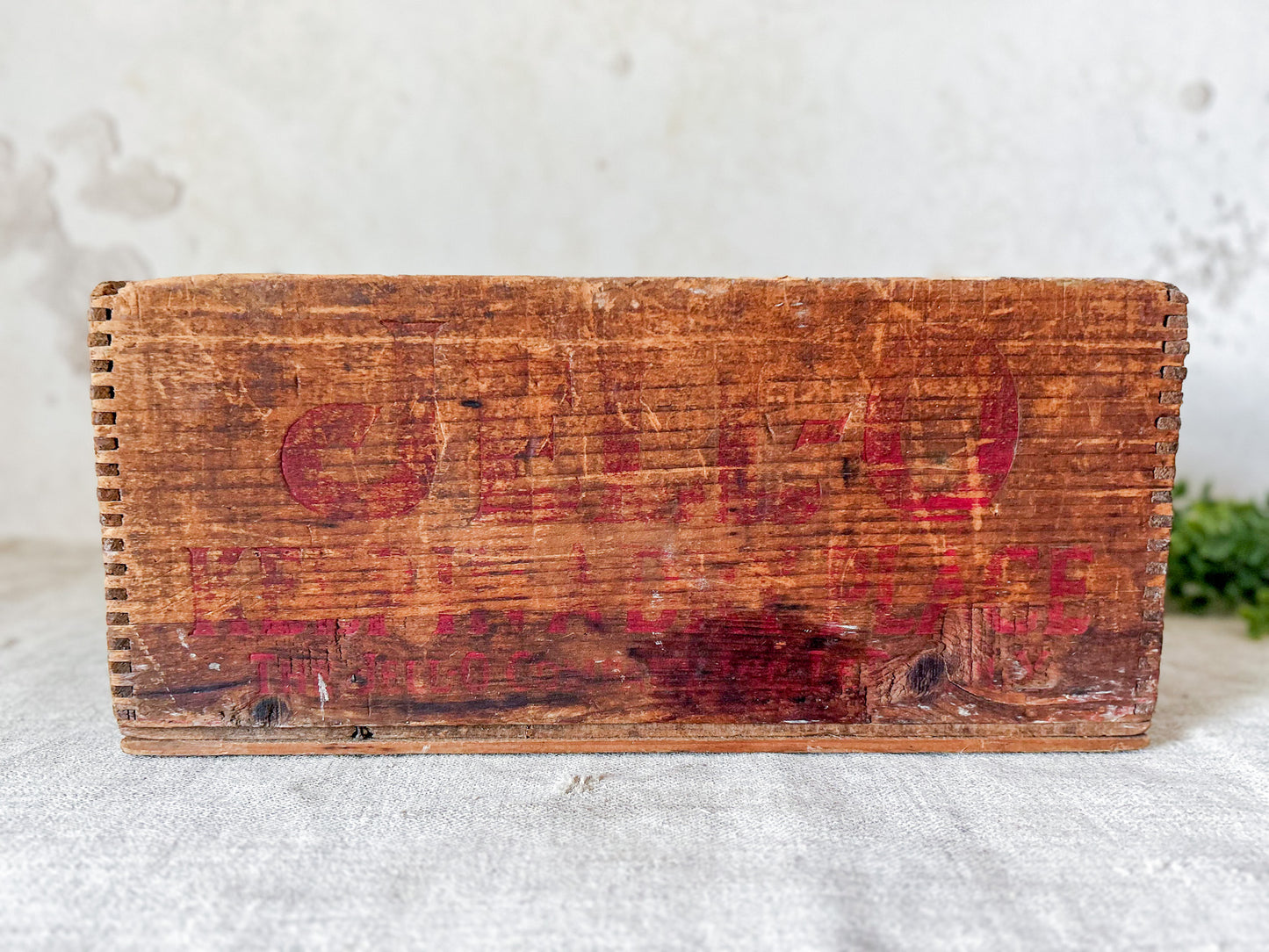 Vintage Jell-O Wood Shipping Crate Box