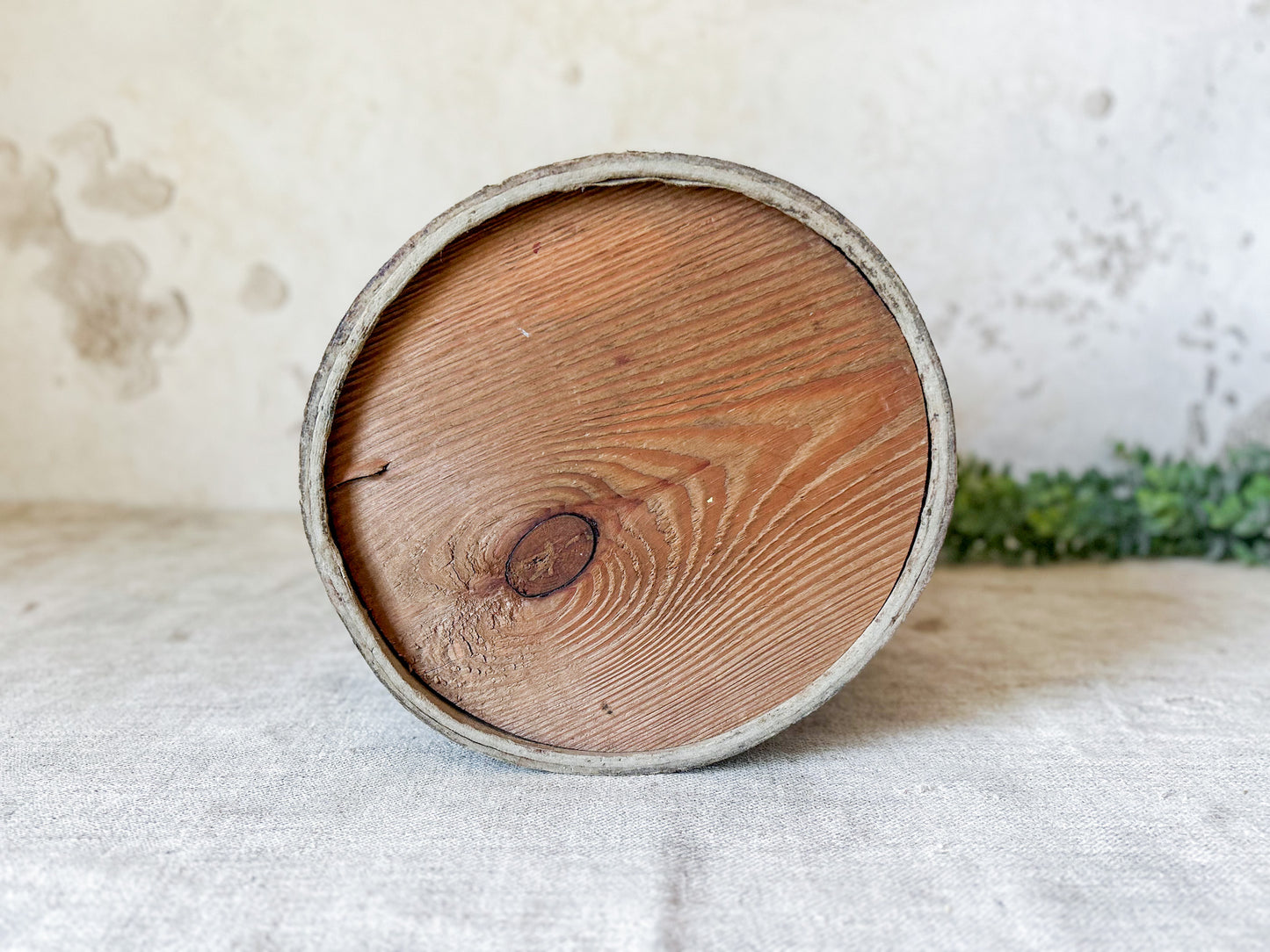Antique Wood Apothecary 13" Canister