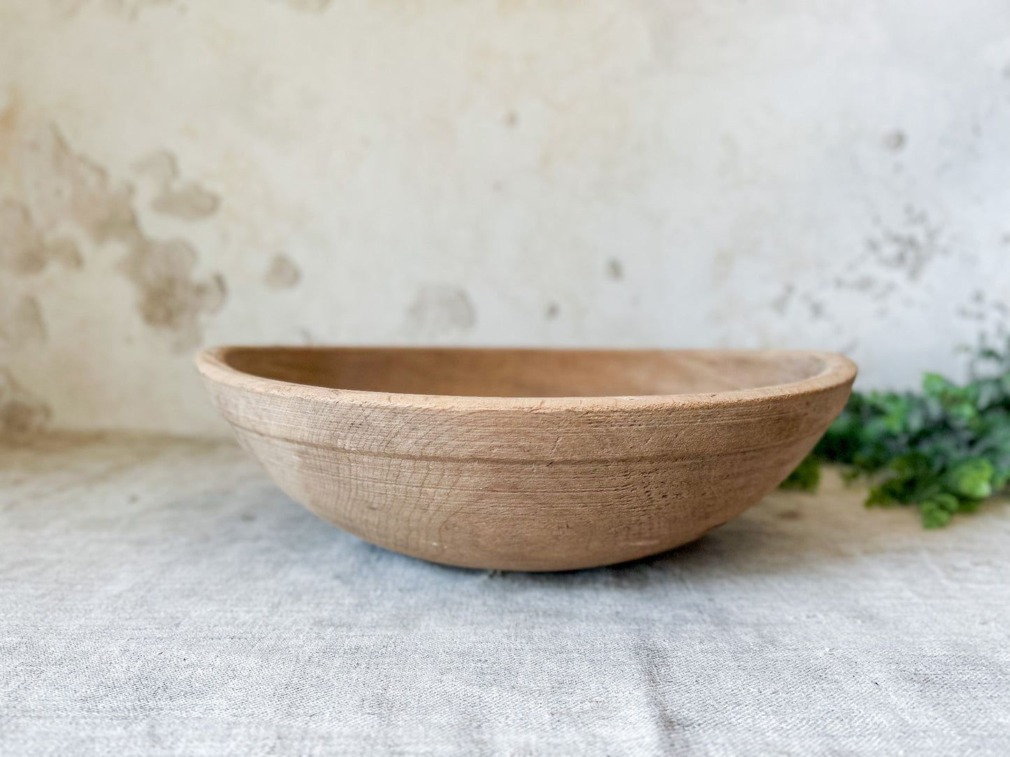 Primitive 15" Wooden Dough Bowl
