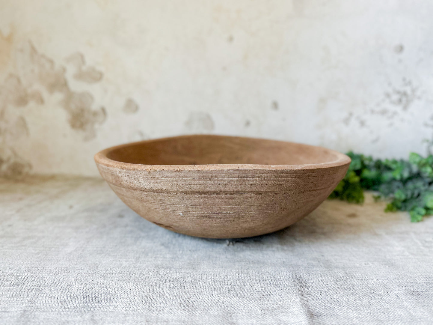 Primitive 15" Wooden Dough Bowl