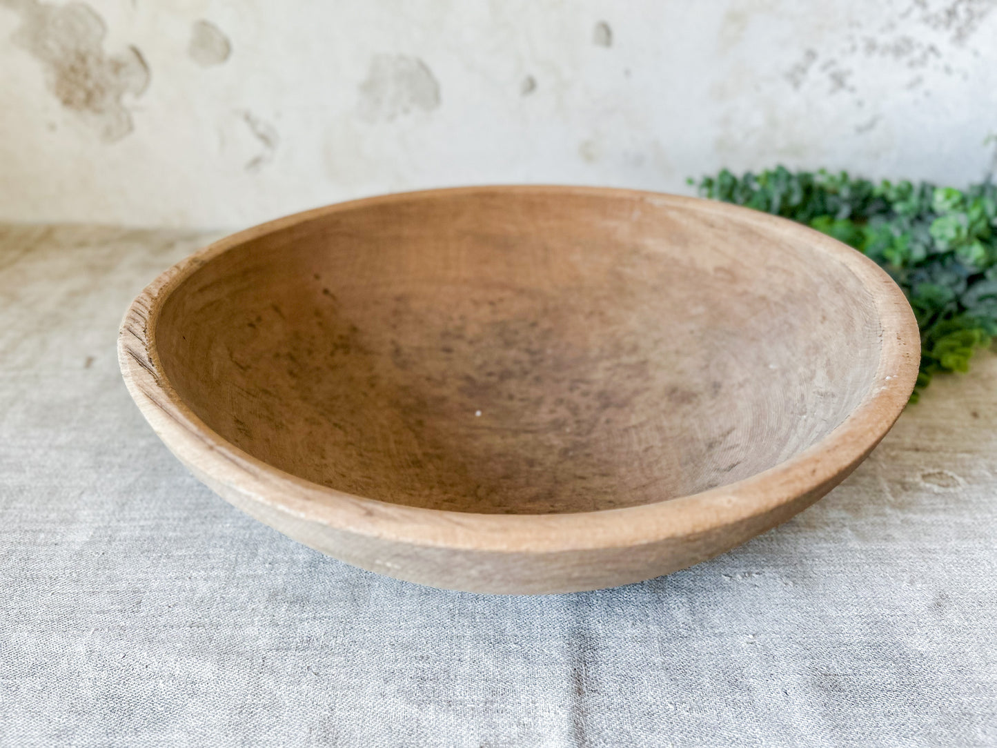 Primitive 15" Wooden Dough Bowl