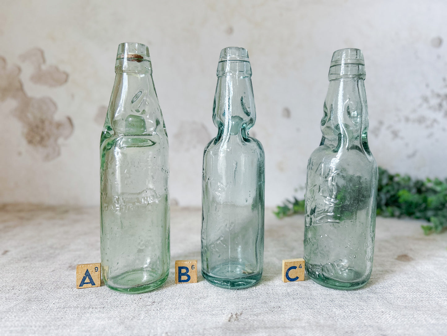 CHOICE Antique British Codd Bottles with Marbles