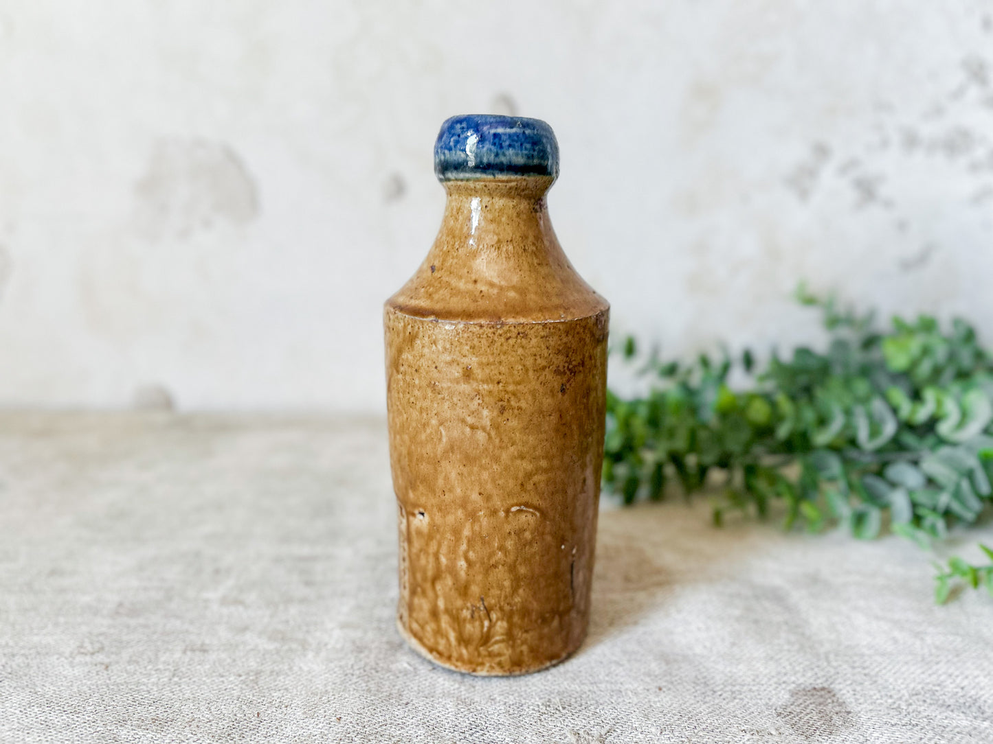 Davies & Son Manchester Masonic Blue Top Stoneware Bottle, c1890