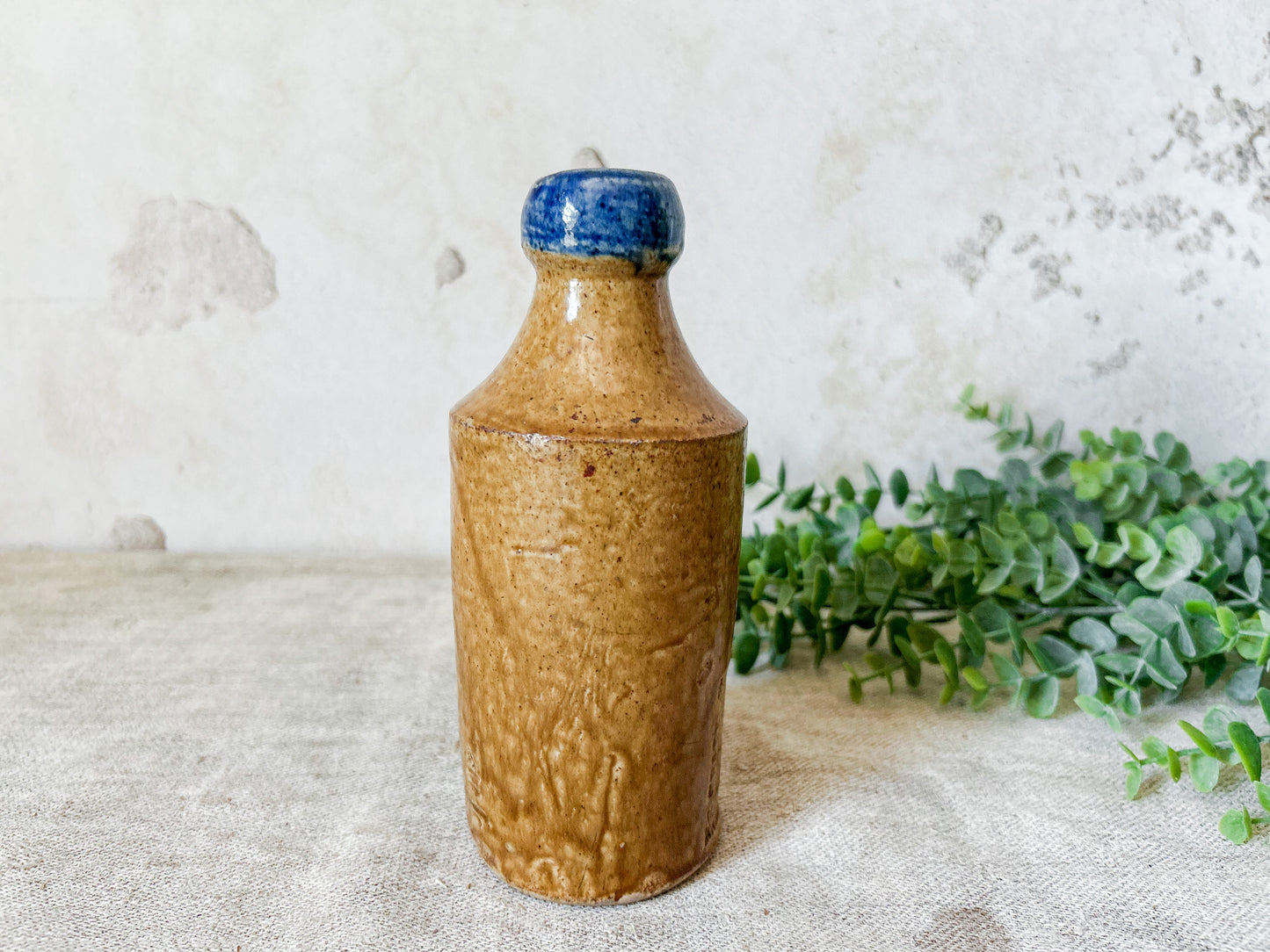 Davies & Son Manchester Masonic Blue Top Stoneware Bottle, c1890