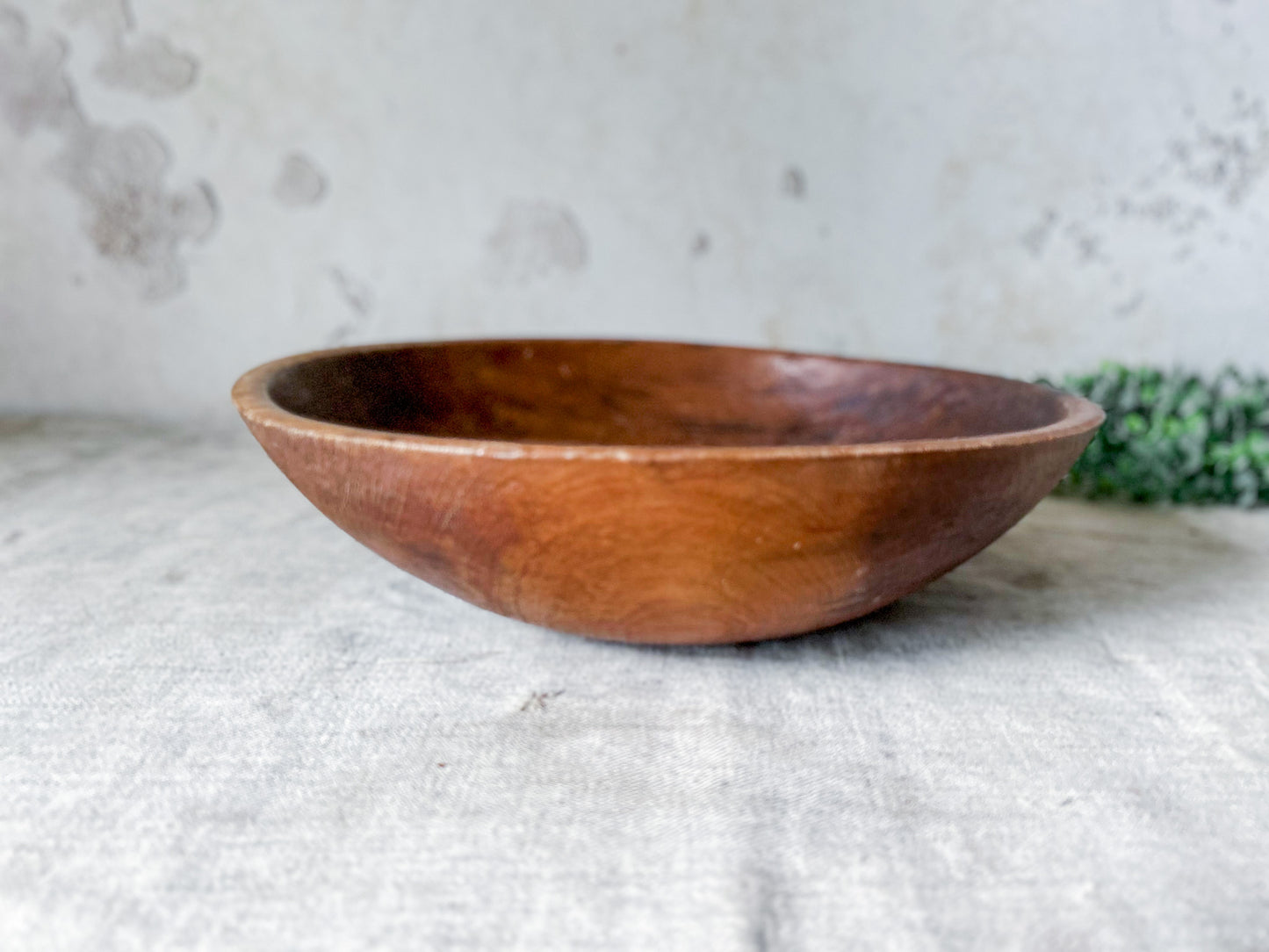 13" Primitive Wood Dough Bowl