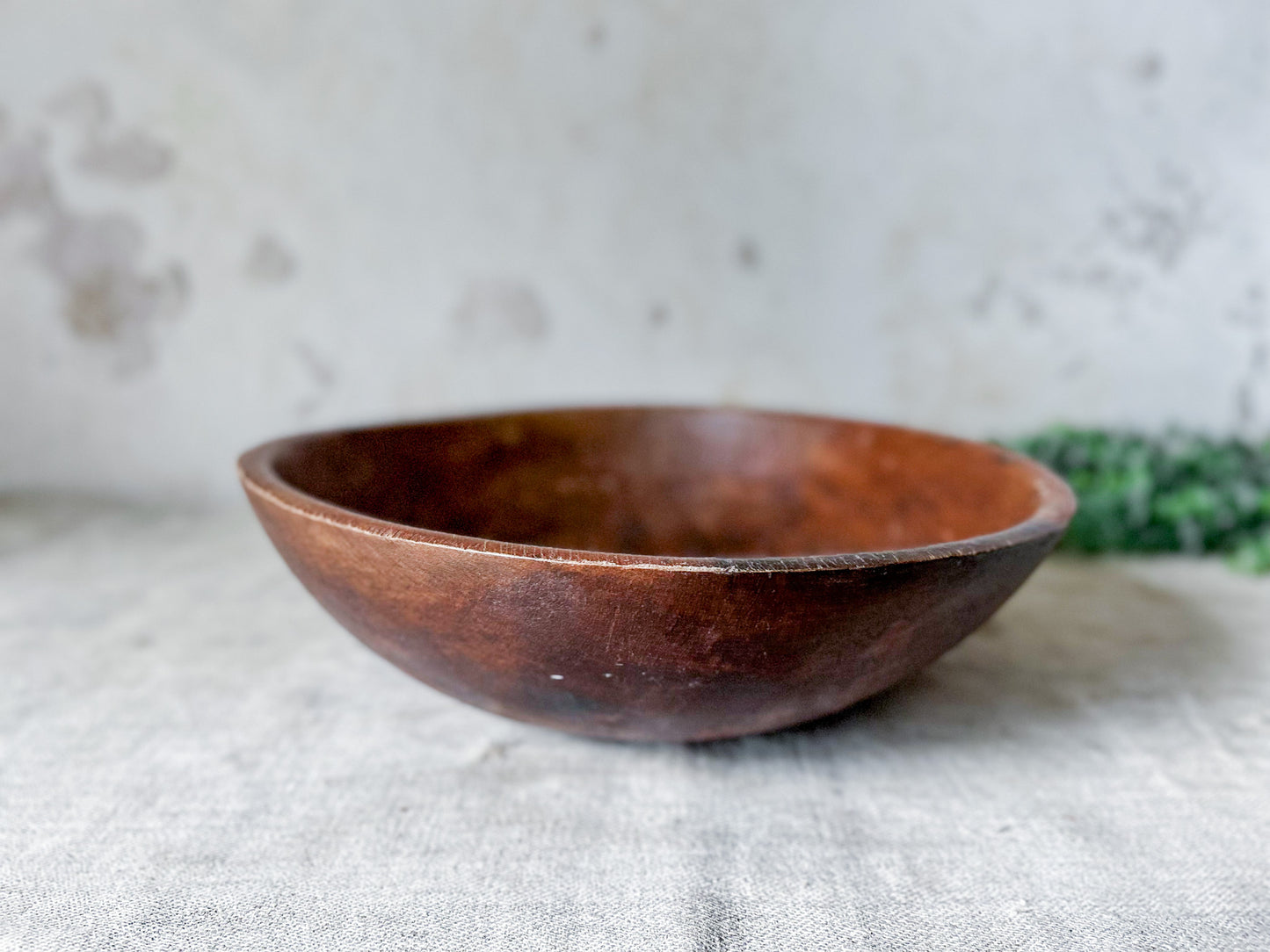 13" Primitive Wood Dough Bowl