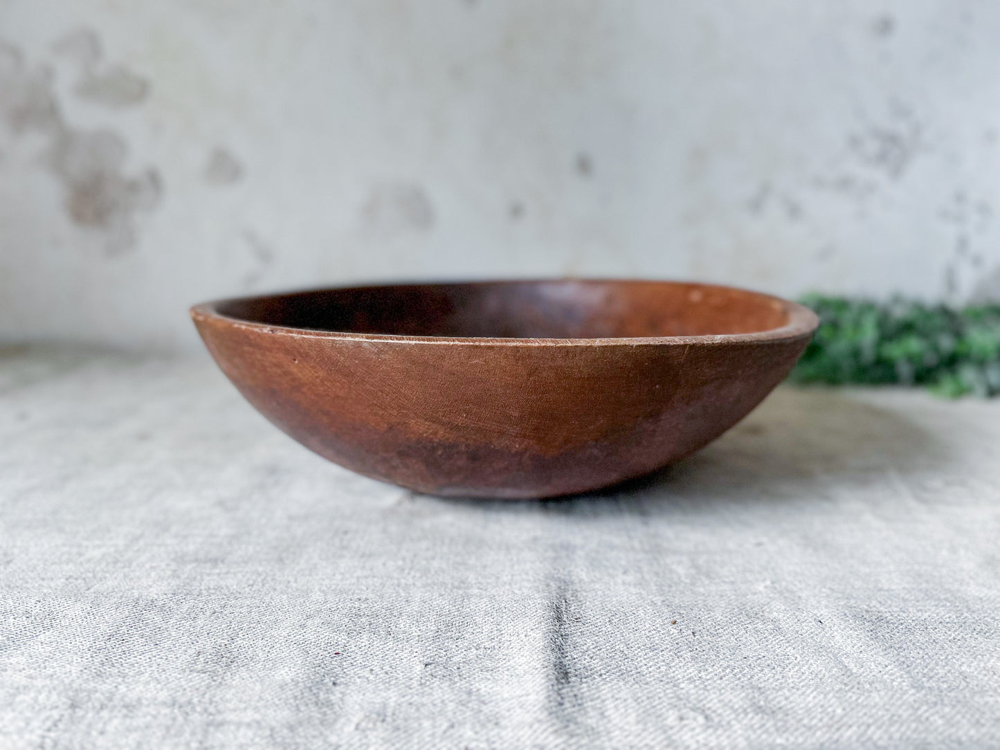 13" Primitive Wood Dough Bowl