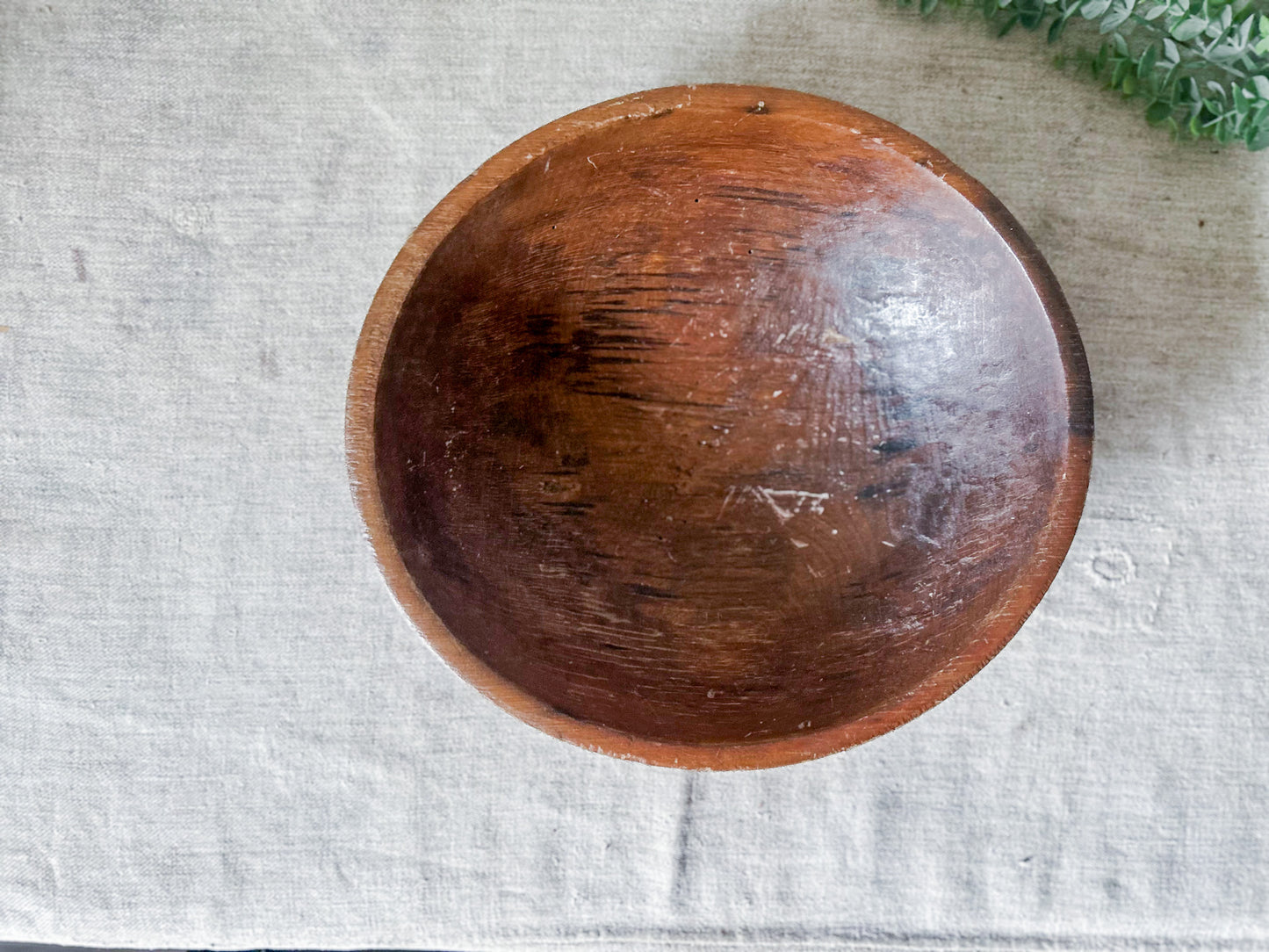 13" Primitive Wood Dough Bowl