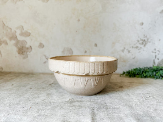 Antique Inverted Diamond 10" Stoneware Crock Bowl