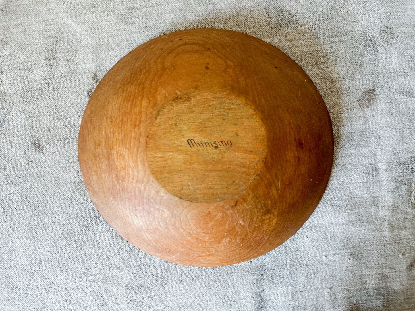 Vintage Munising 11" Wooden Bowl