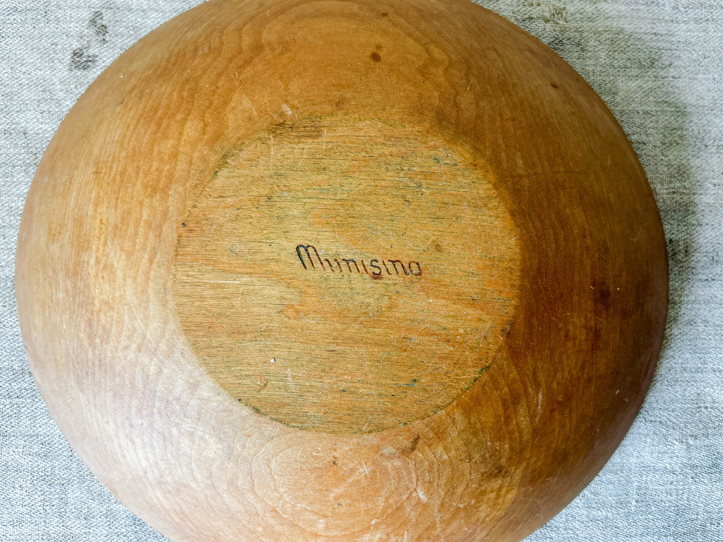 Vintage Munising 11" Wooden Bowl