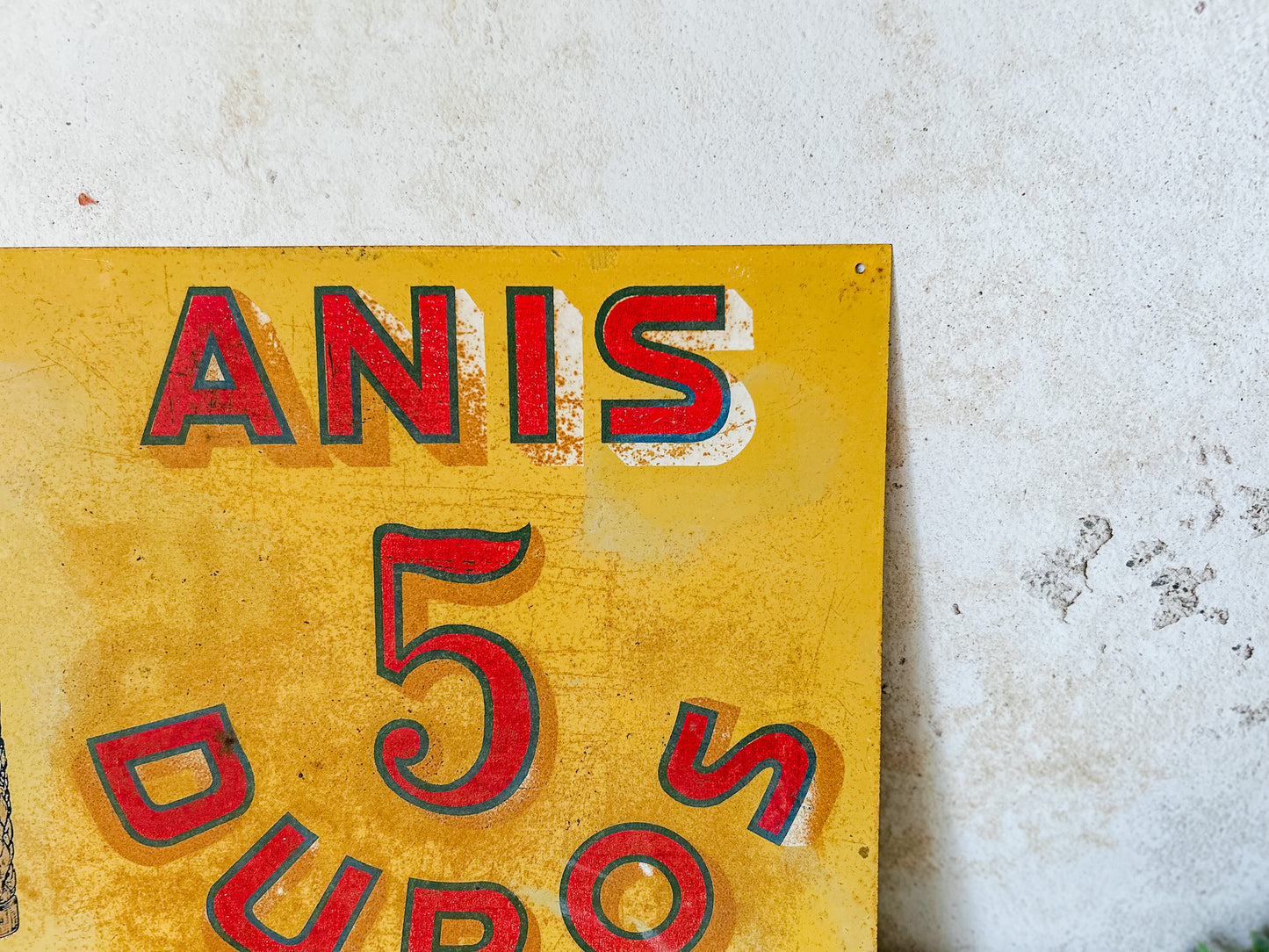 Vintage Anis Dulce Liqueur Metal Advertising Sign