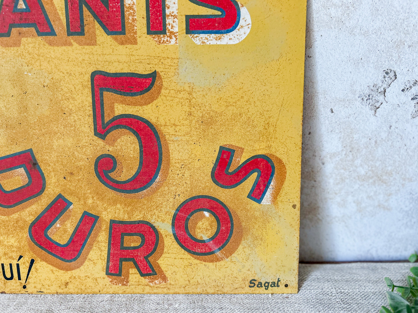 Vintage Anis Dulce Liqueur Metal Advertising Sign