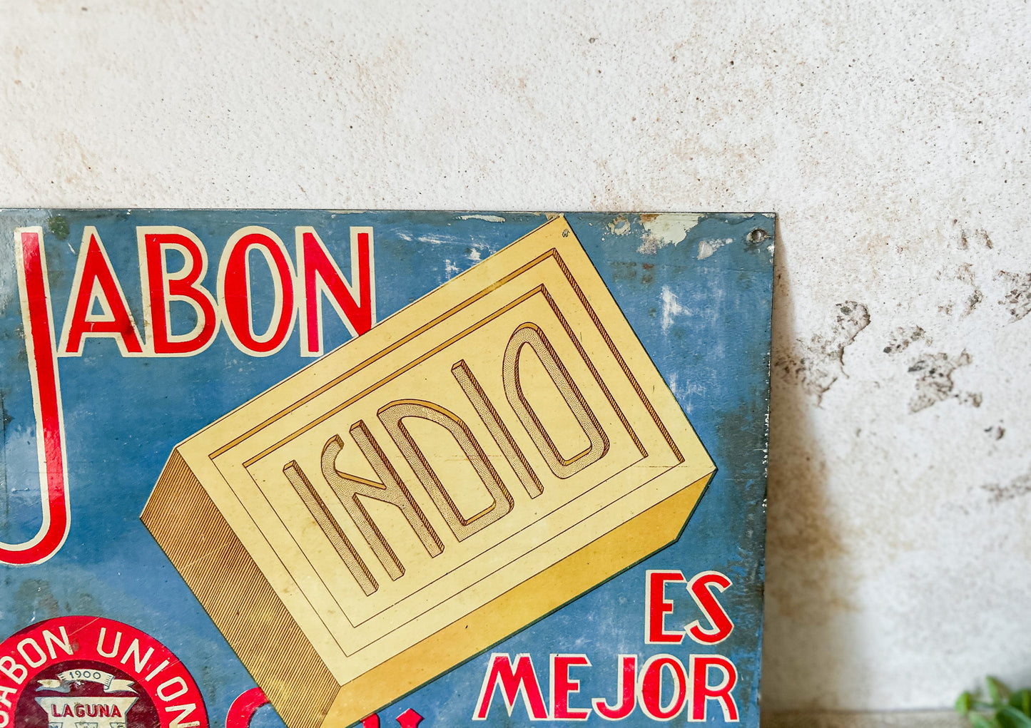 Vintage Mexican Soap Advertising Sign