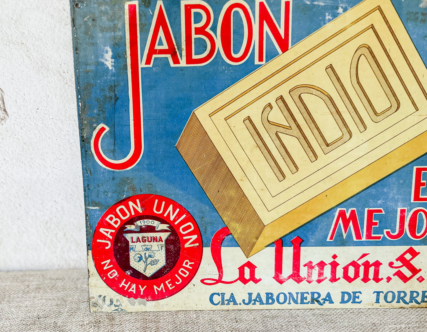 Vintage Mexican Soap Advertising Sign