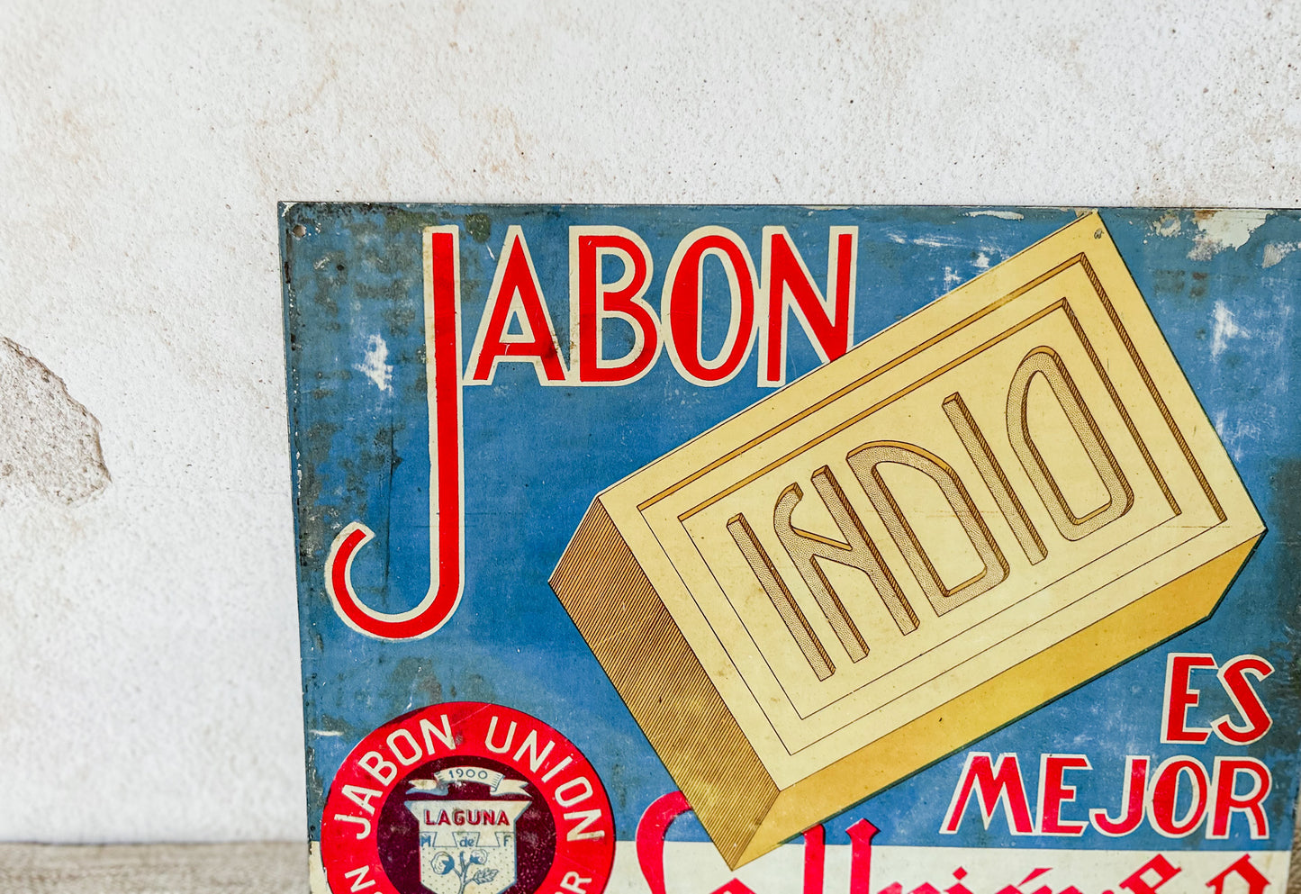 Vintage Mexican Soap Advertising Sign