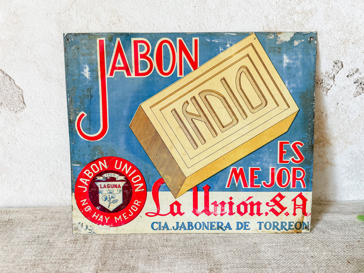 Vintage Mexican Soap Advertising Sign