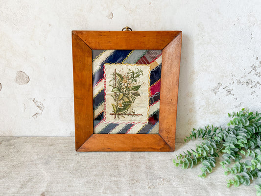 Framed Antique Crazy Quilt Block