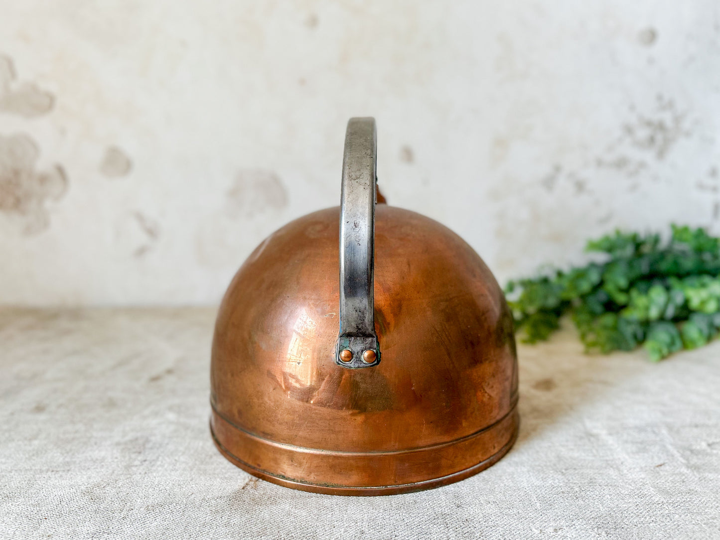 Vintage Art Deco Copper Kettle with Bird Whistle
