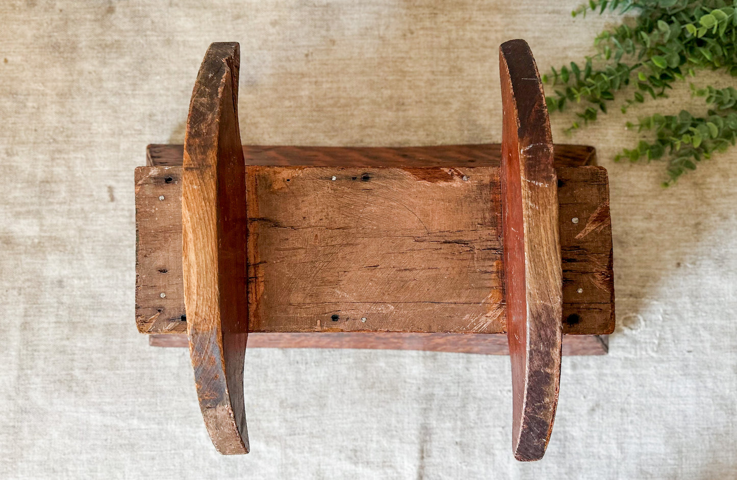 Antique Doll Cradle with Hand Painted Wood Grain