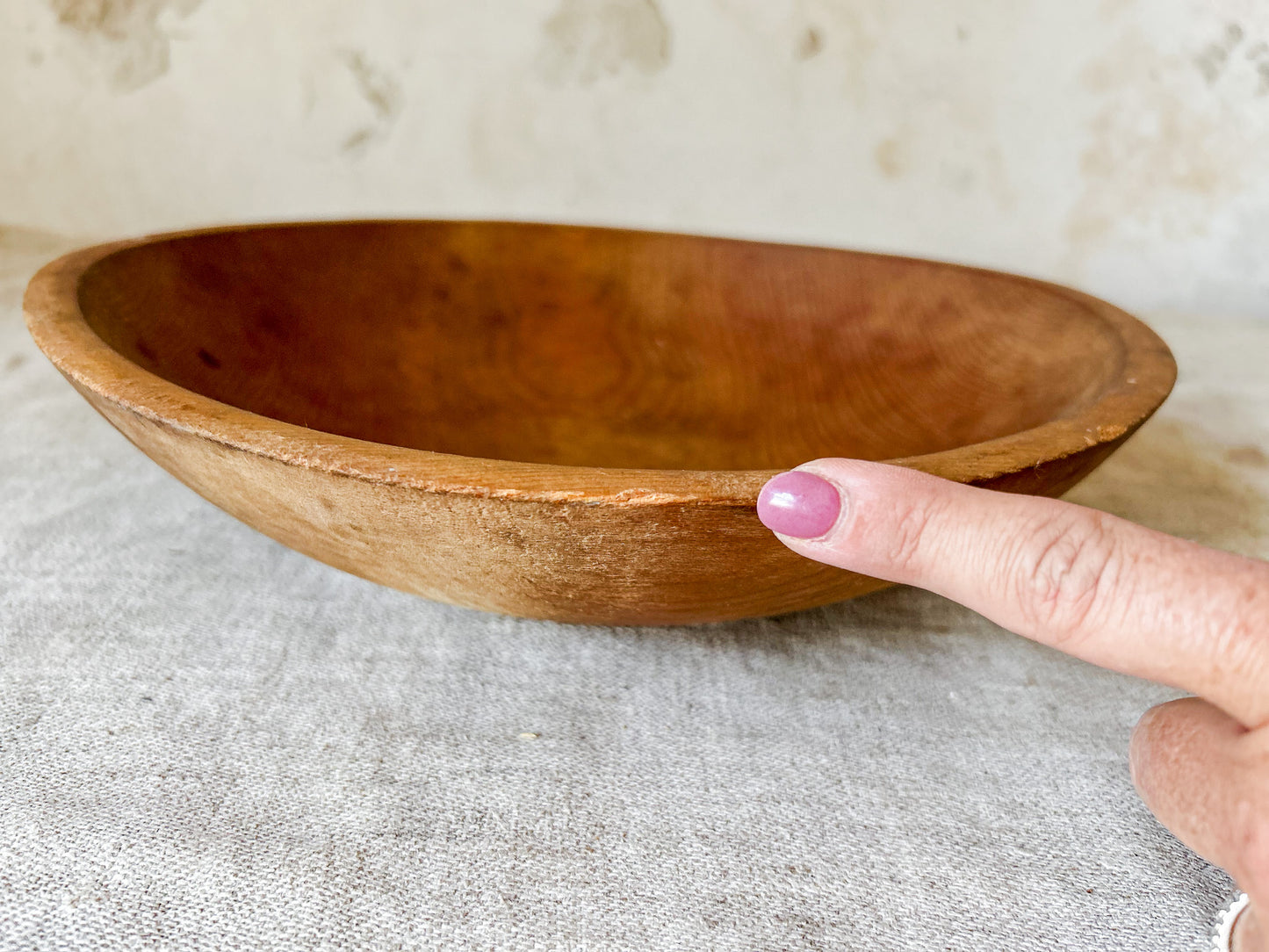 Vintage 11" Turned Wood Bowl