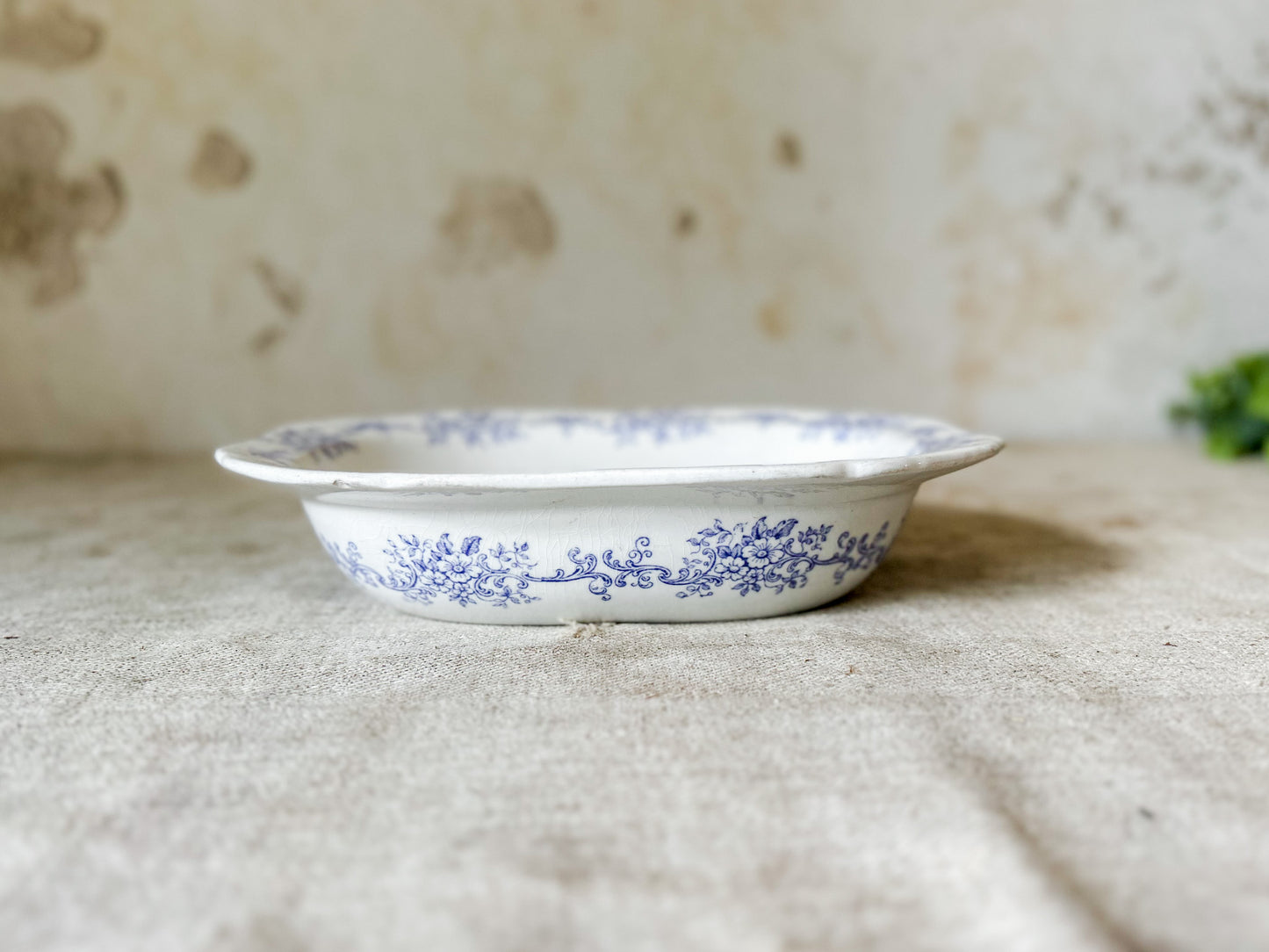 Vintage "Romeo" by Cauldon Purple Transferware Ironstone Serving Dish, c1930