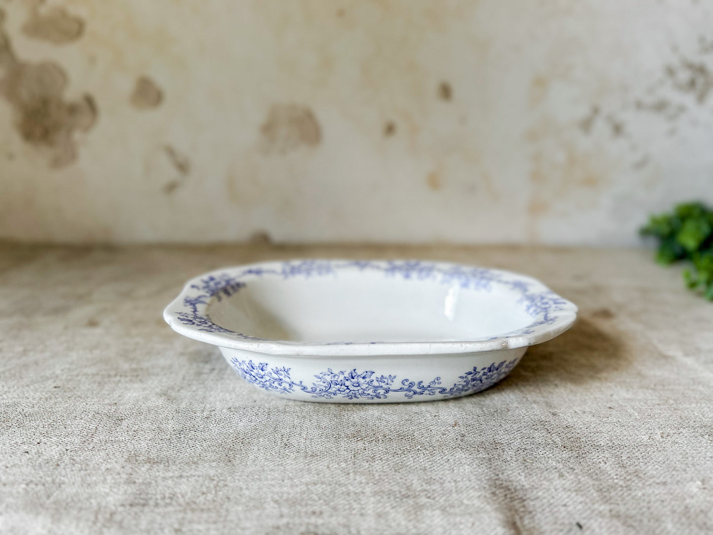 Vintage "Romeo" by Cauldon Purple Transferware Ironstone Serving Dish, c1930