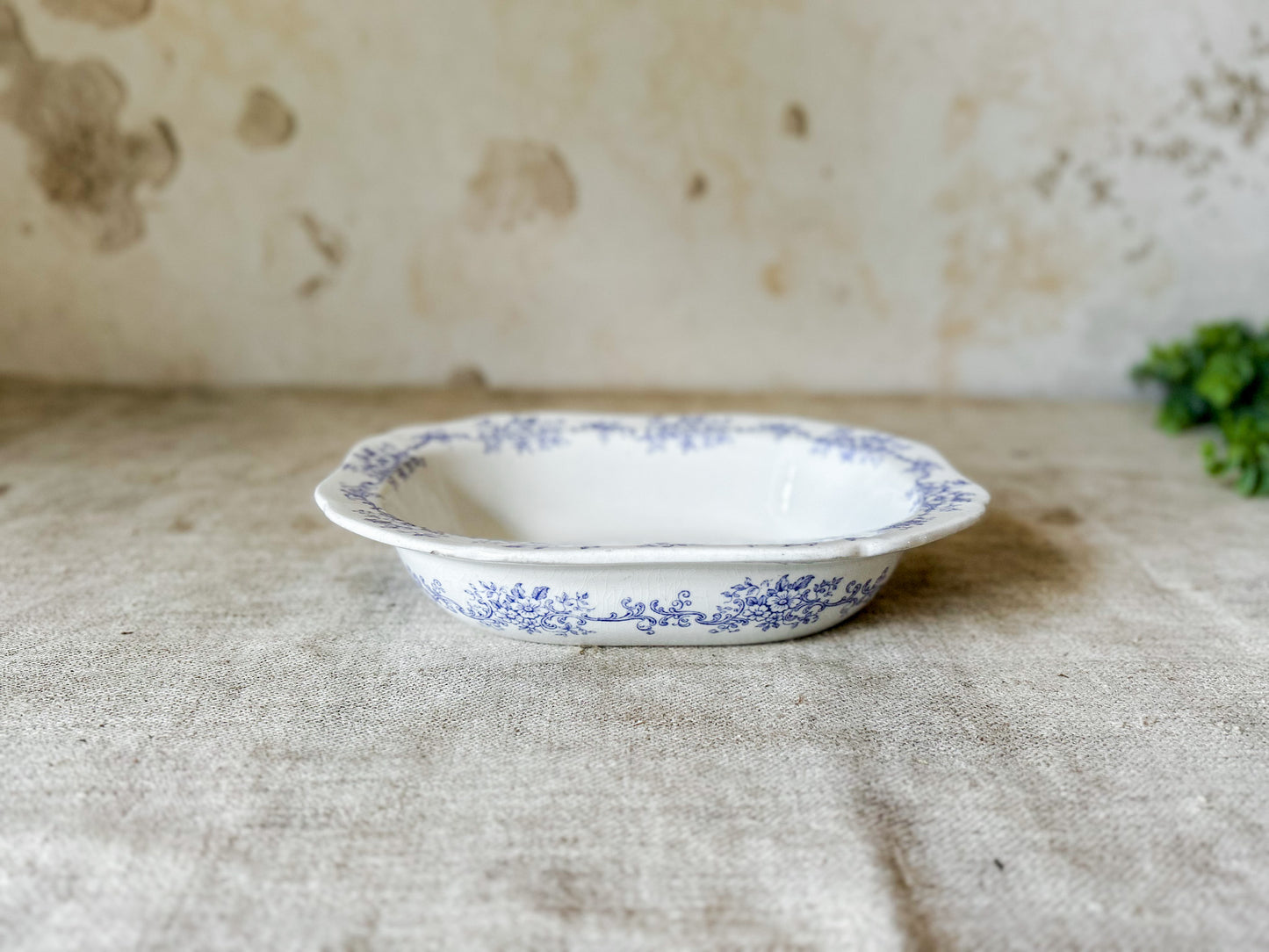 Vintage "Romeo" by Cauldon Purple Transferware Ironstone Serving Dish, c1930