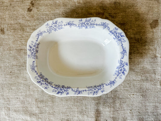 Vintage "Romeo" by Cauldon Purple Transferware Ironstone Serving Dish, c1930