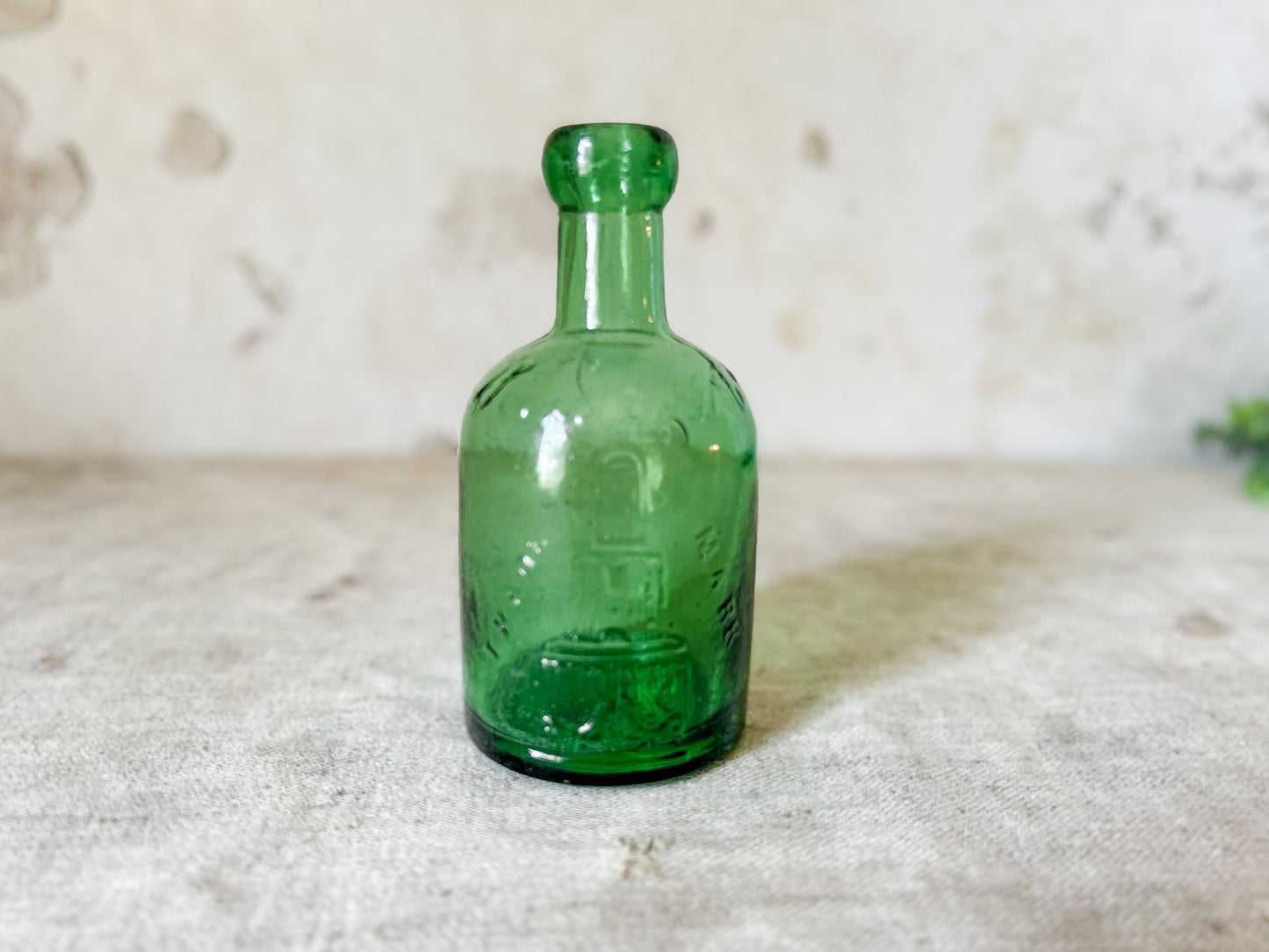 Antique Schweppes Dumpy Green Seltzer Bottle, c1880