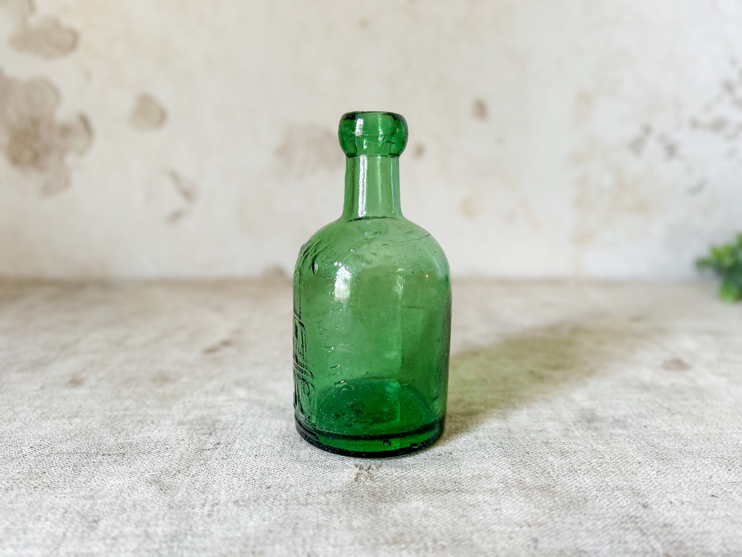 Antique Schweppes Dumpy Green Seltzer Bottle, c1880