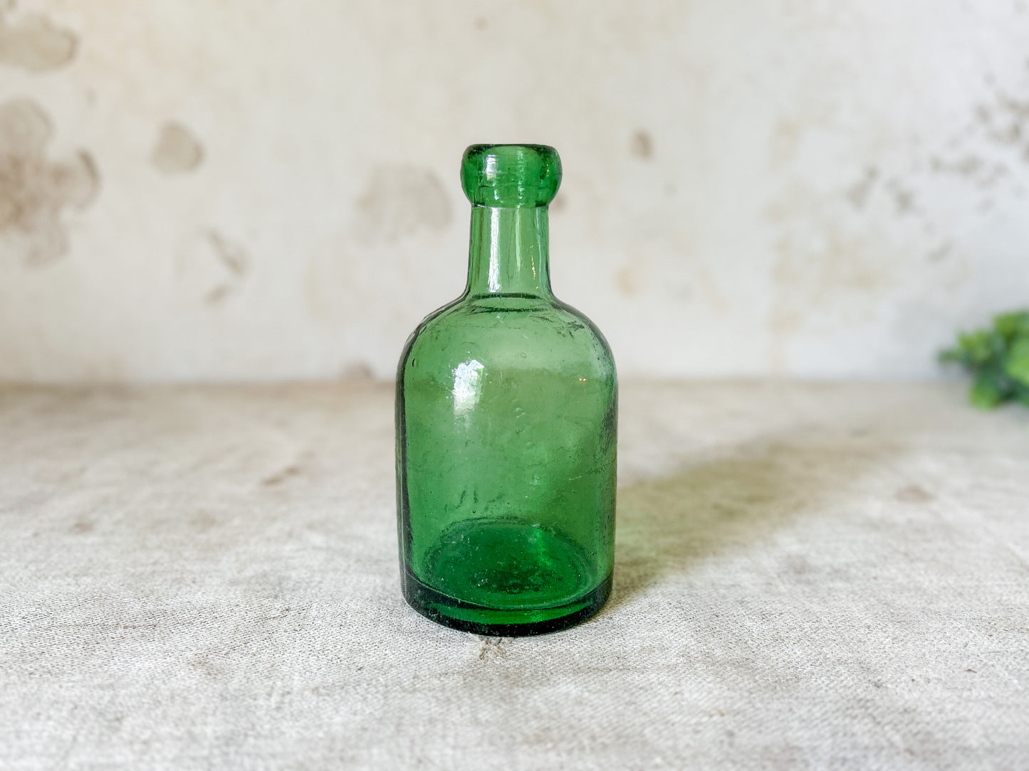 Antique Schweppes Dumpy Green Seltzer Bottle, c1880