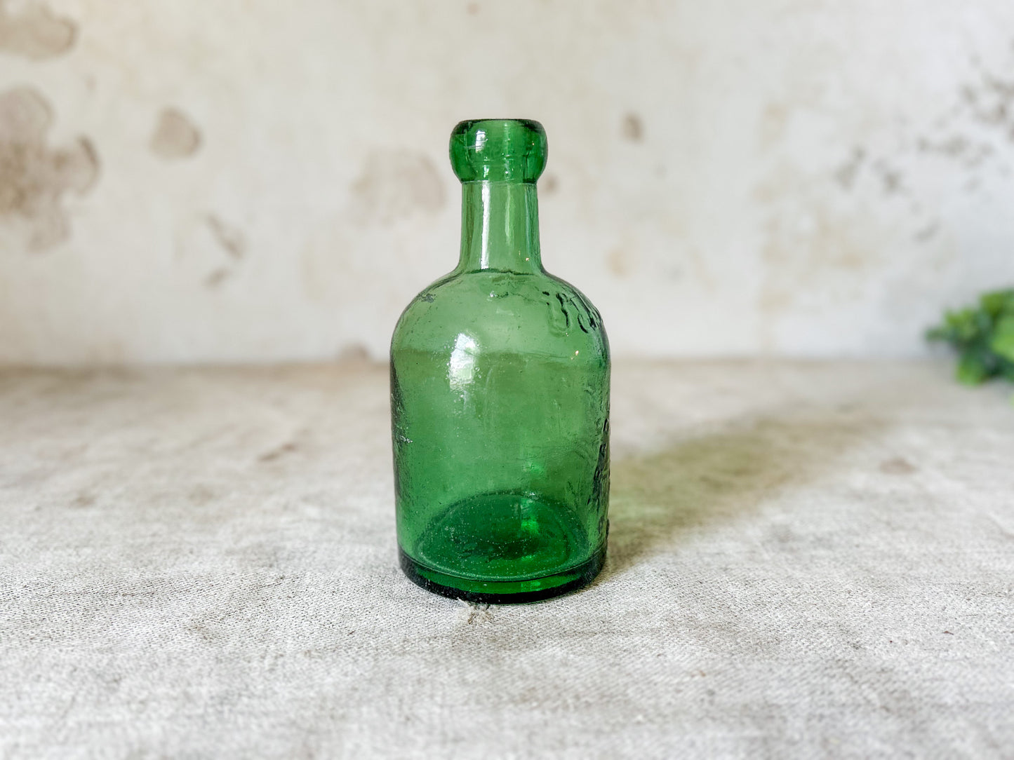 Antique Schweppes Dumpy Green Seltzer Bottle, c1880