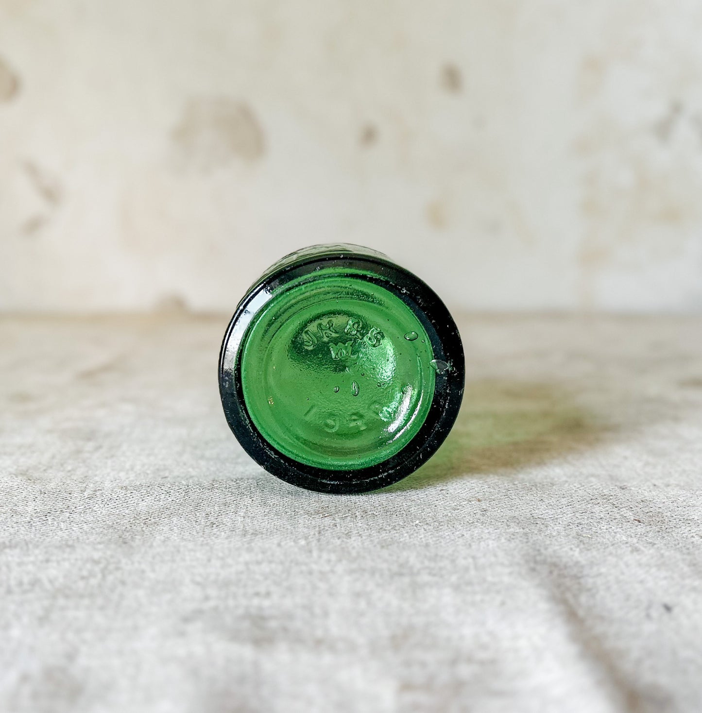 Antique Schweppes Dumpy Green Seltzer Bottle, c1880
