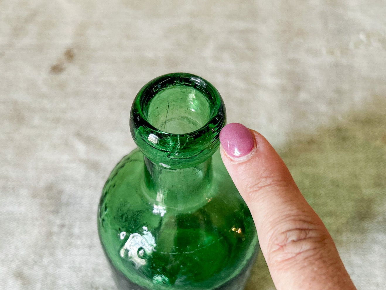 Antique Schweppes Dumpy Green Seltzer Bottle, c1880
