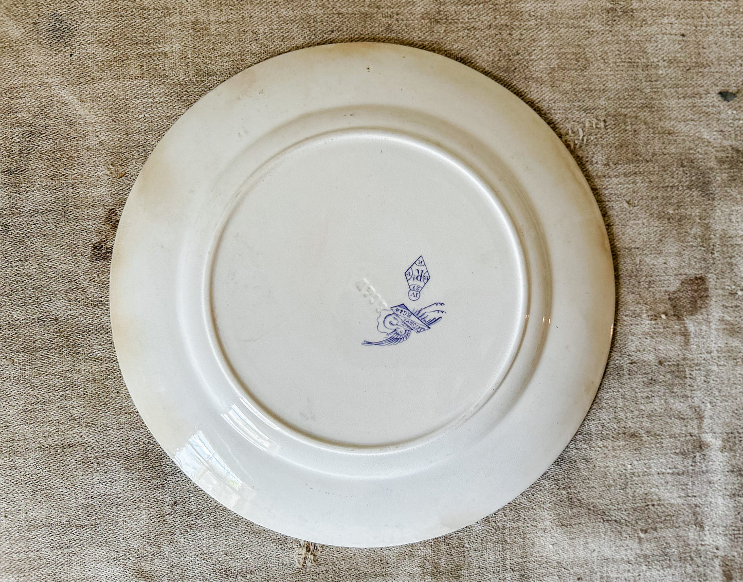 Bates, Gildea & Walker "Satsuma" Purple Transferware 10" Ironstone Plate, c1880