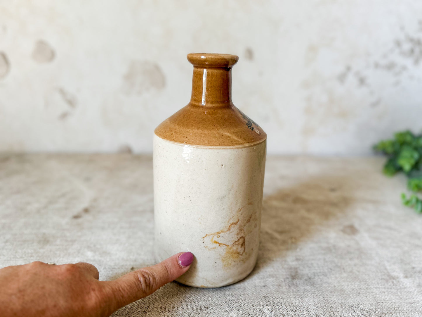 Antique Blackfriar's Brand Printed Stoneware Ink Bottle