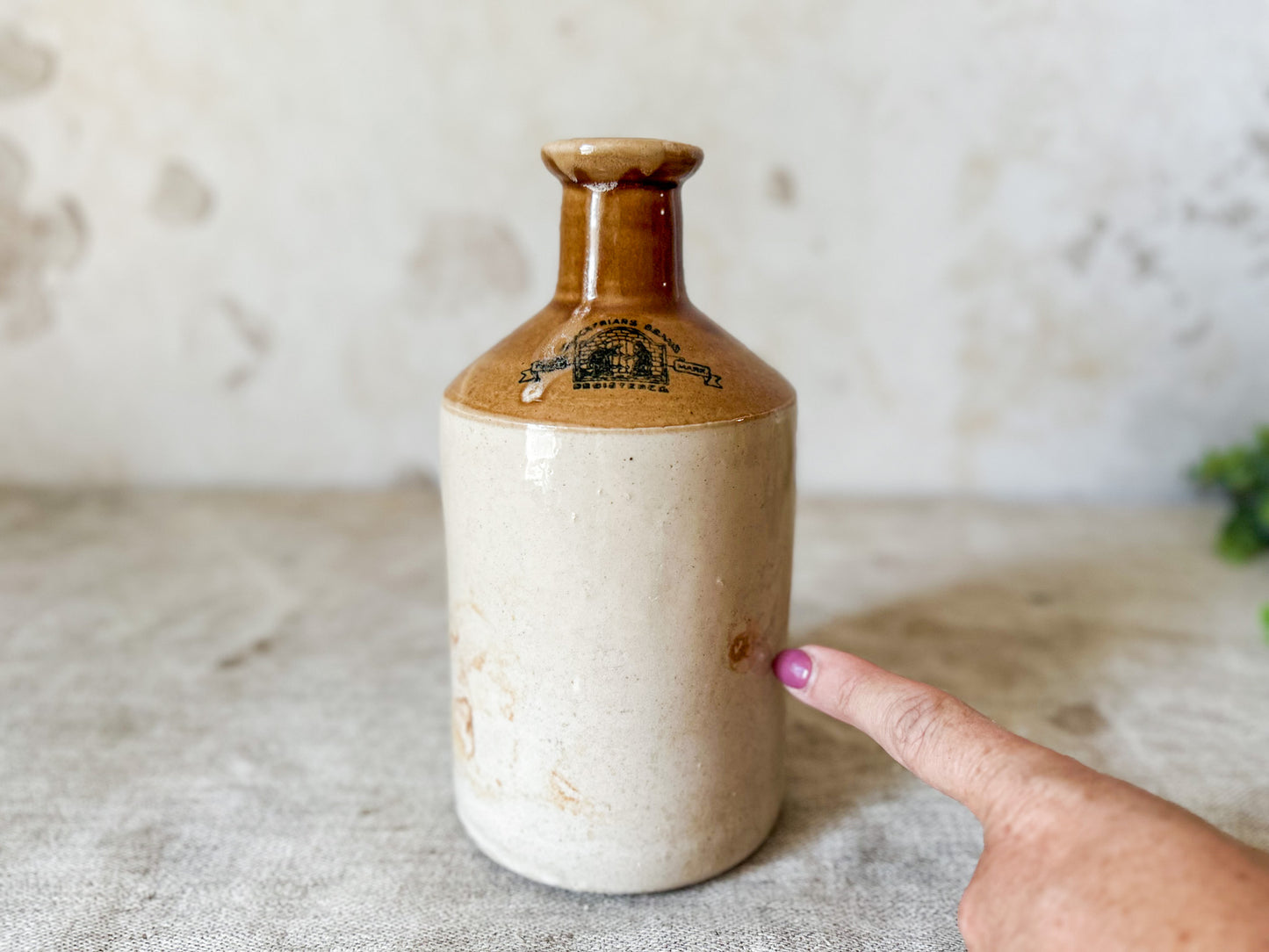 Antique Blackfriar's Brand Printed Stoneware Ink Bottle