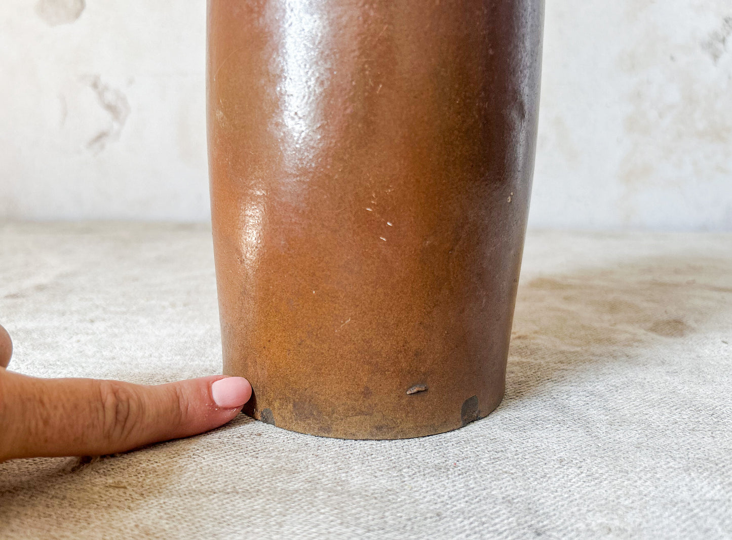 English Brown Stoneware Salt Glazed Kitchen Pot, c1890