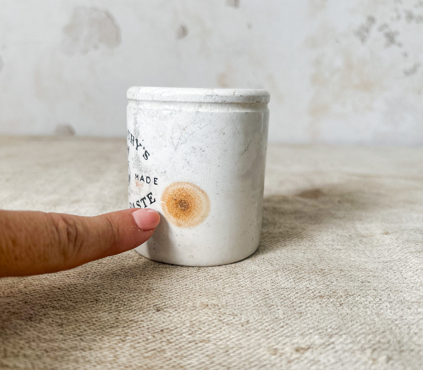 J. Sainsbury’s Stoneware Tall Bloater Paste Jar, c1920