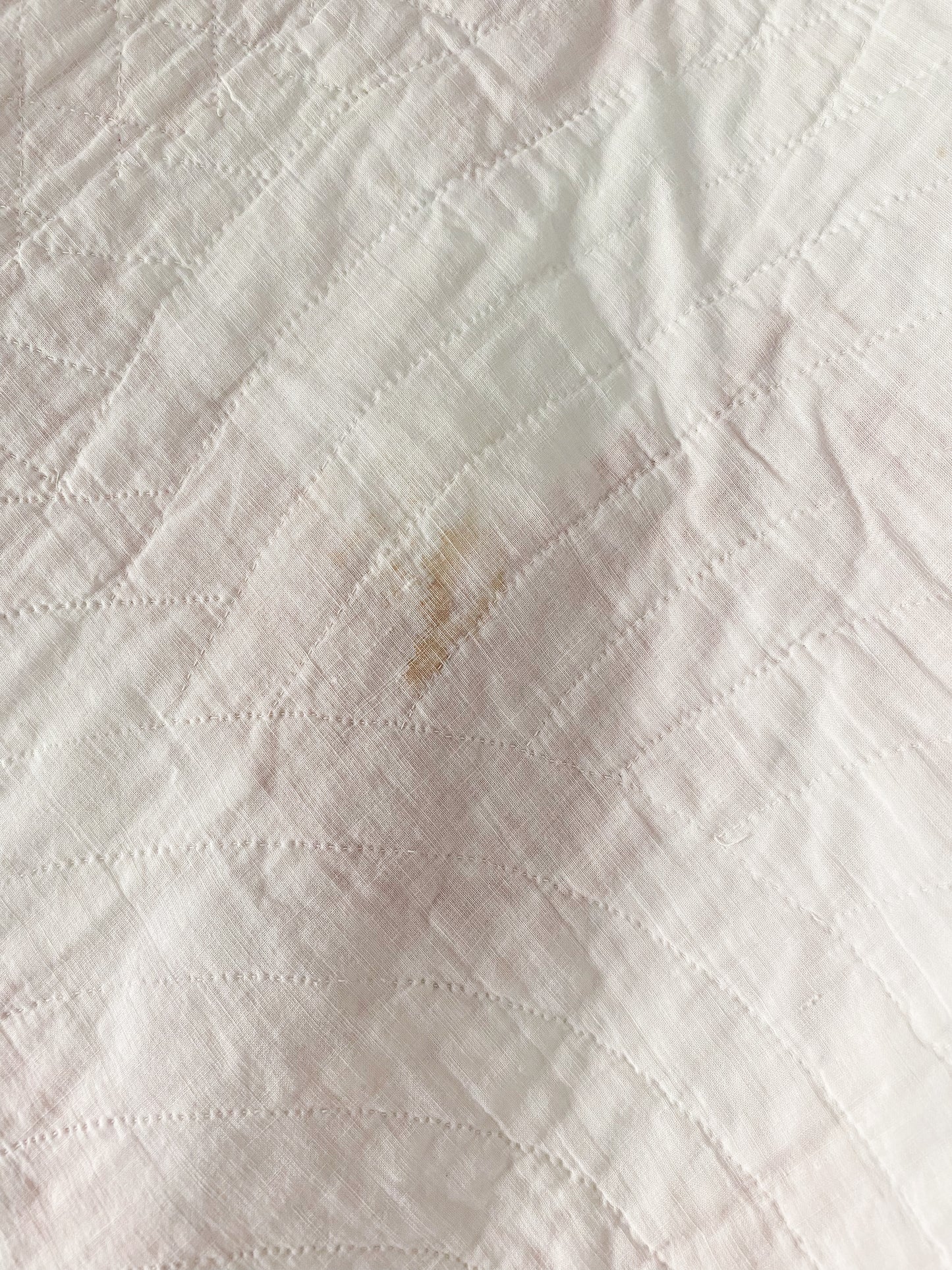 Vintage Pink and White Zig Zag Quilt